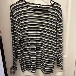 Womens Striped Long Sleeve Shirt